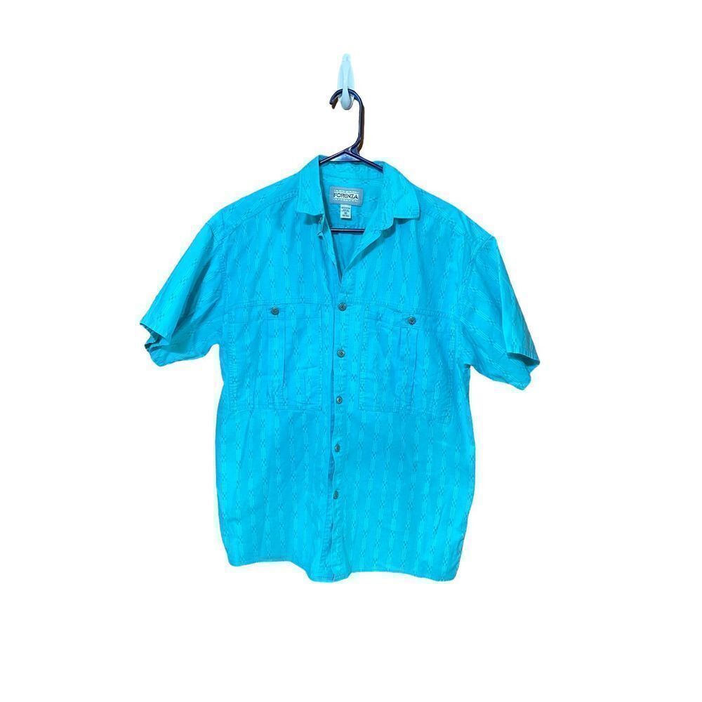 Vintage Forenza turquoise button down shirt size small